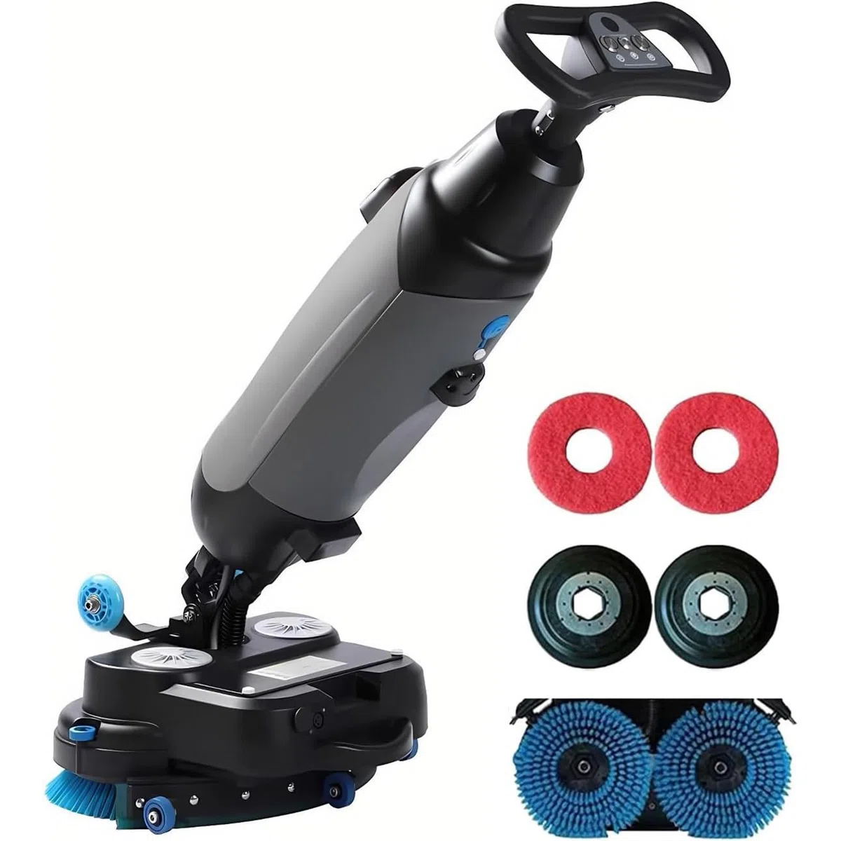 Polisseuse multifonction pour sol - 12 000 m²/H - Largeur de nettoyage : 43 cm - Double brosse rotative à 360° - Pour un usage domestique et commercial