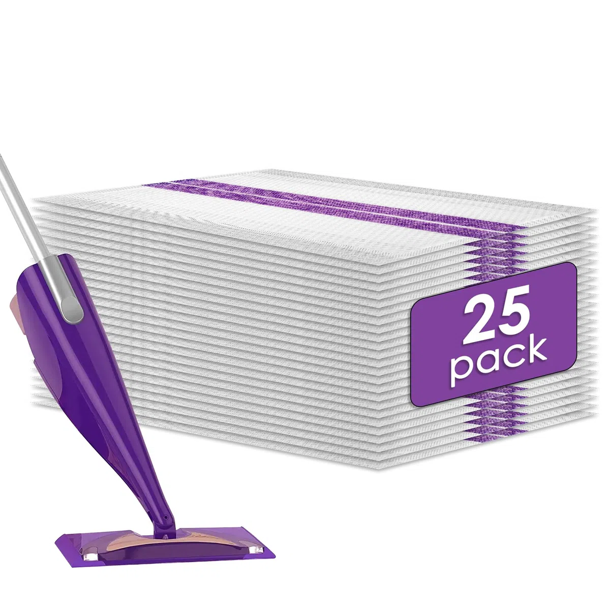 (25 pièces) WetJet Recharges de serpillère jetables compatibles avec WetJet, recharges de tampons de rechange Wet Jet, chiffons de serpillère pour WetJet